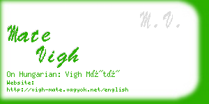 mate vigh business card